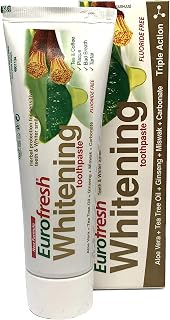 FARMASI Eurofresh Miswak Natural Toothpaste Whitening Gel for Good Smile, Tea Tree Flavor, Unisex Adults, 3.95 oz