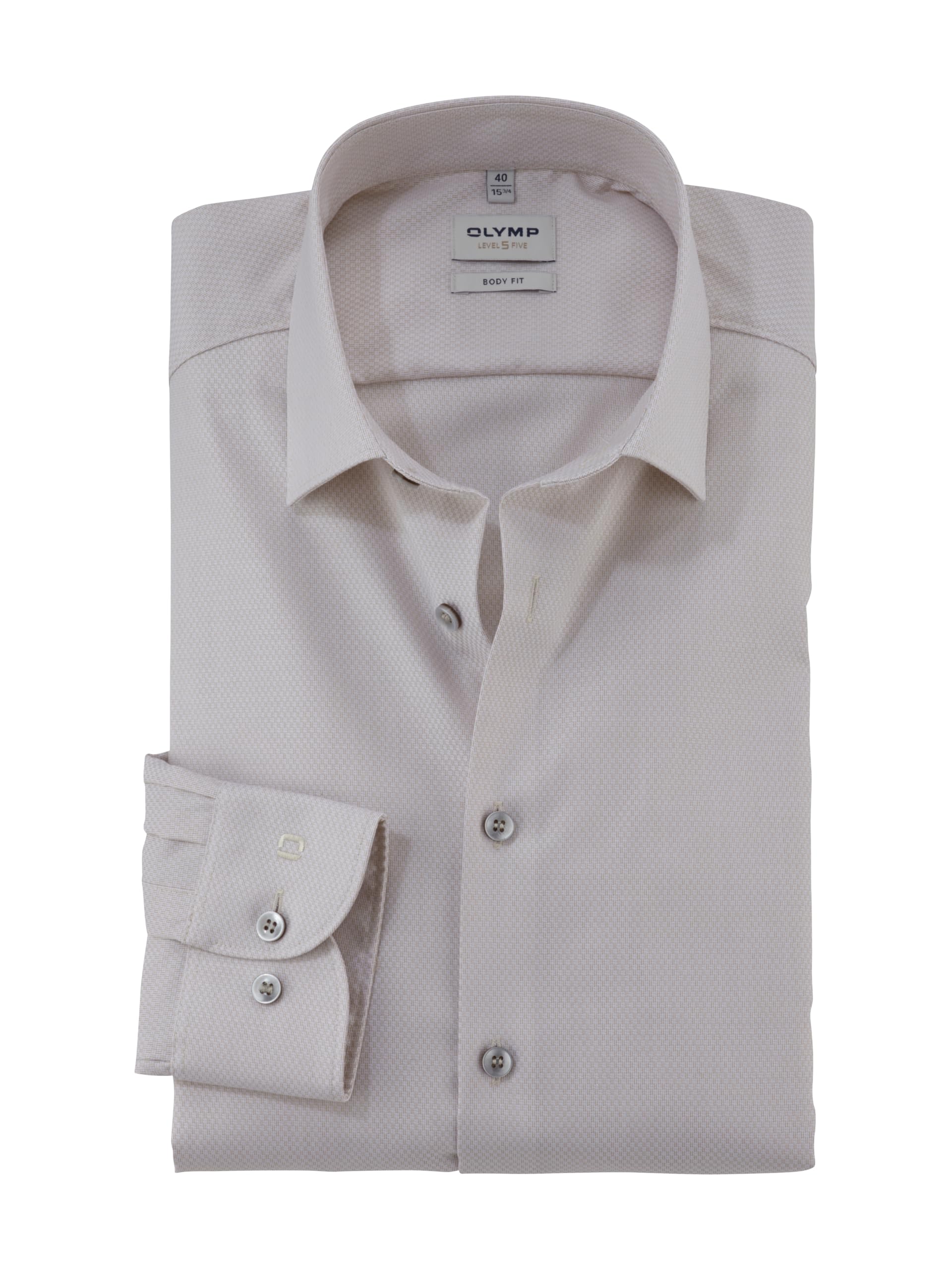 OLYMP Camicia da uomo a maniche corte Level Five, stampa rotante su y/d Dobby, 366 Level 5 Body fit (15.05.2015 - F16), 21 New York Kent-2, Marine 18., 43