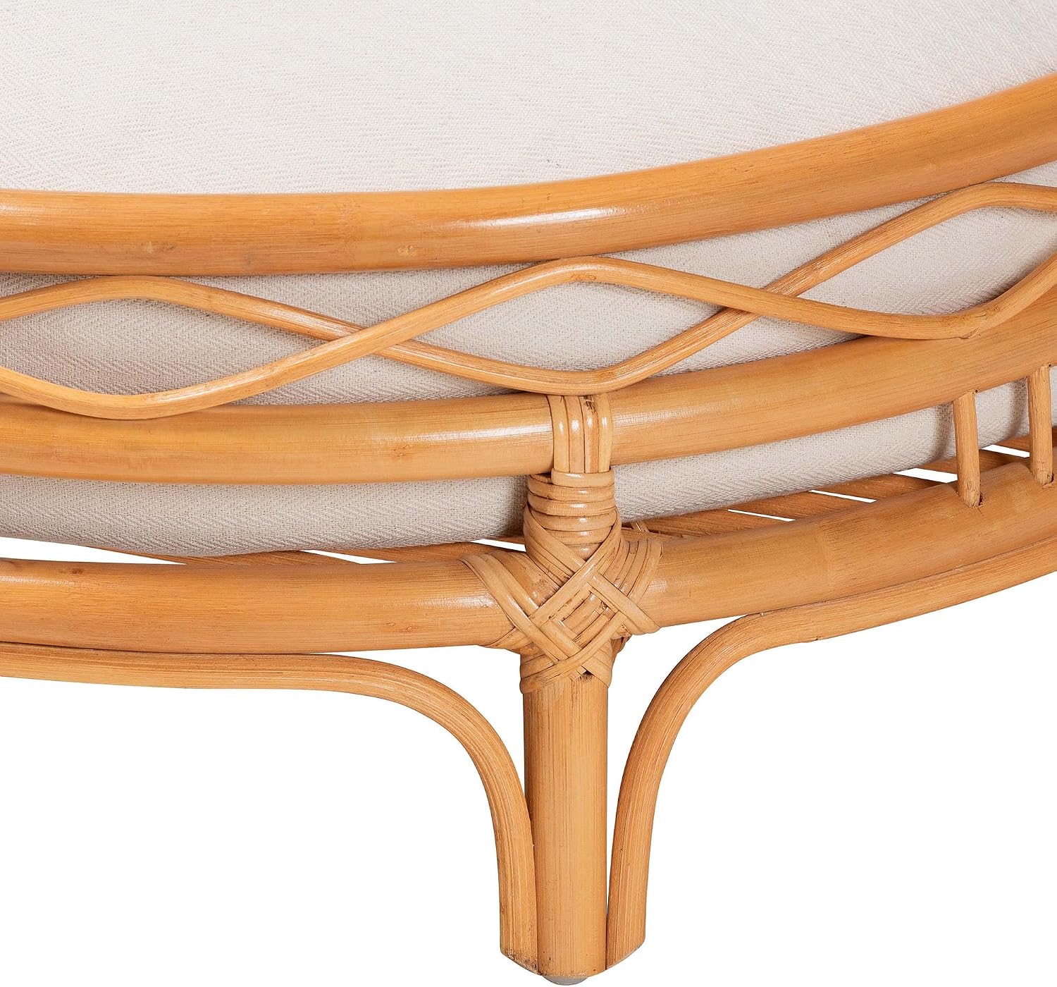 bali & pari Jovia Natural Rattan Pet Bed, Honey