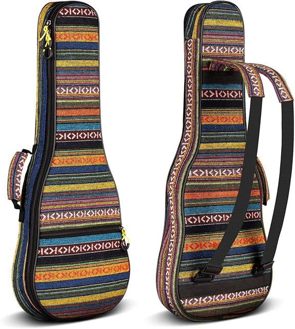 CAHAYA Torba na ukulele 50 cm Gigi torba Gigbag pokrowiec na ukulele bawełna nylon 9 mm wyściełana torba na ukulele CY0131-1