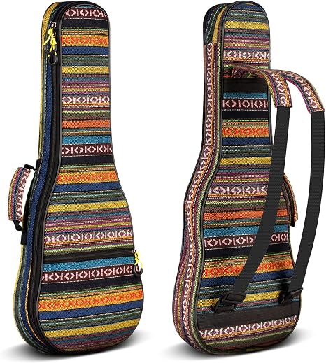 CAHAYA Concert Ukulele Bag Soft Case 23" with Adjustable Shoulder Straps | Soft Ukulele Backpack 0.35" Thick Sponge Padded Protective with Side Carry Handle for Beginners Students Kids School Practice : Amazon.ae: Musical Instruments