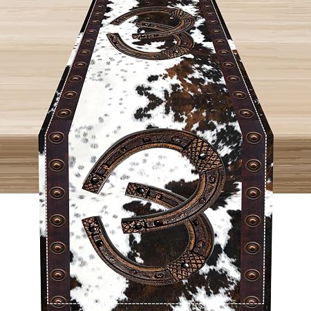 Western Rustic Table Runner Amazon.com: Western Table Runner,Native Aztec Rustic Horseshoe Brown ...