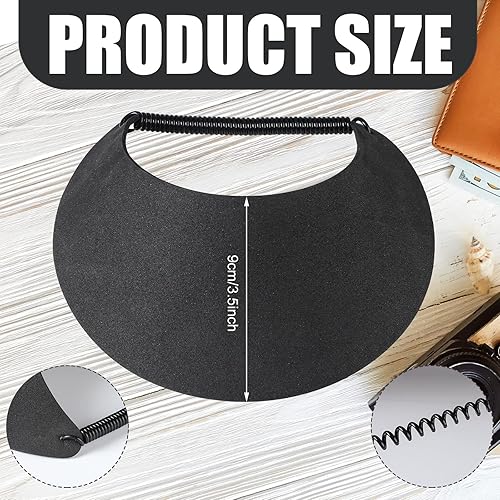Miniatura 2 de Vabean 3 viseras para el sol para mujer, de cuerda sólida, sombrero de tela de espuma ajustable, viseras suaves para mujer, visera de golf y tenis