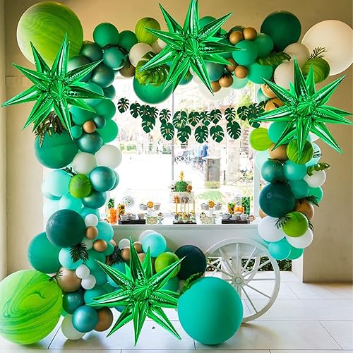 Vista 59 de ZAKVOOR 60 globos con forma de estrella, 12 puntas de aluminio, decoración de fiesta, globos para Navidad, Año Nuevo, graduación, cumpleaños (dorado)