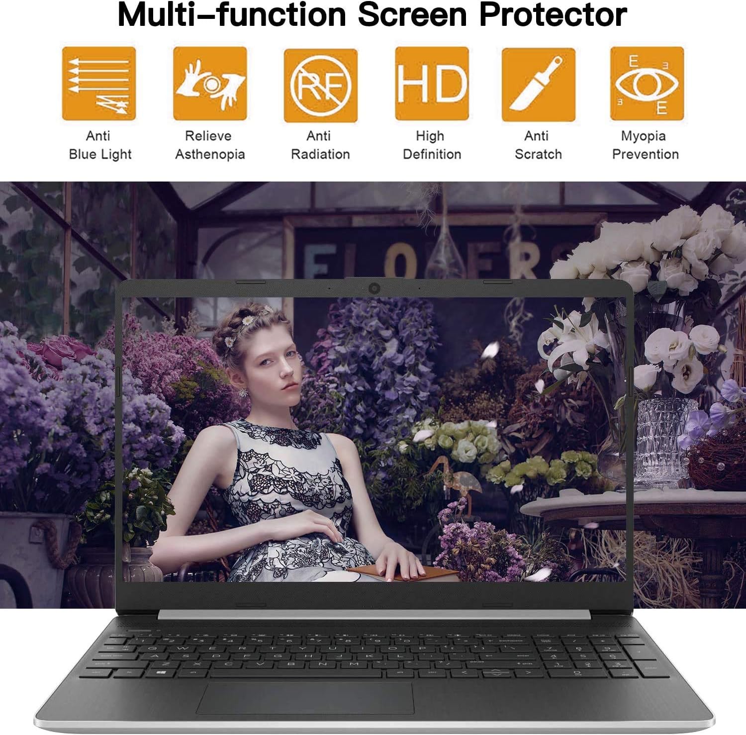 2 Pack 14 Inch Laptop Anti Blue Light Screen Protector, Blue Light Blocking & Anti Glare Filter Film Eye Protection for 14" with 16:9 Aspect Ratio Laptop