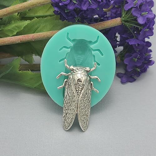 Miniatura 2 de FS Brand-Cicada - Molde de silicona flexible para manualidades, joyas, resina, álbumes de recortes, arcilla polimérica