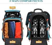Vista 3 de Bolsa para botas de esquí/snowboard/bolsa de patinaje Excelente para almacenar y transportar equipo, chaqueta, casco, gafas, guantes y accesorios