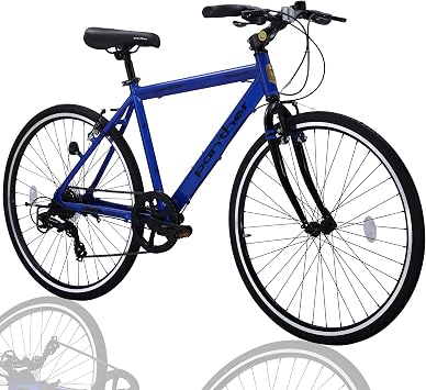 Panther Hybrid Bicycle, Lightweight Aluminum Frame, 8-speed, 5 ft 3.0 inches 160 cm and Taller, Front Hub Quick Release, Adjustable Stem, Cushioned Saddle, V Brake, Most Cost-Efficient Model