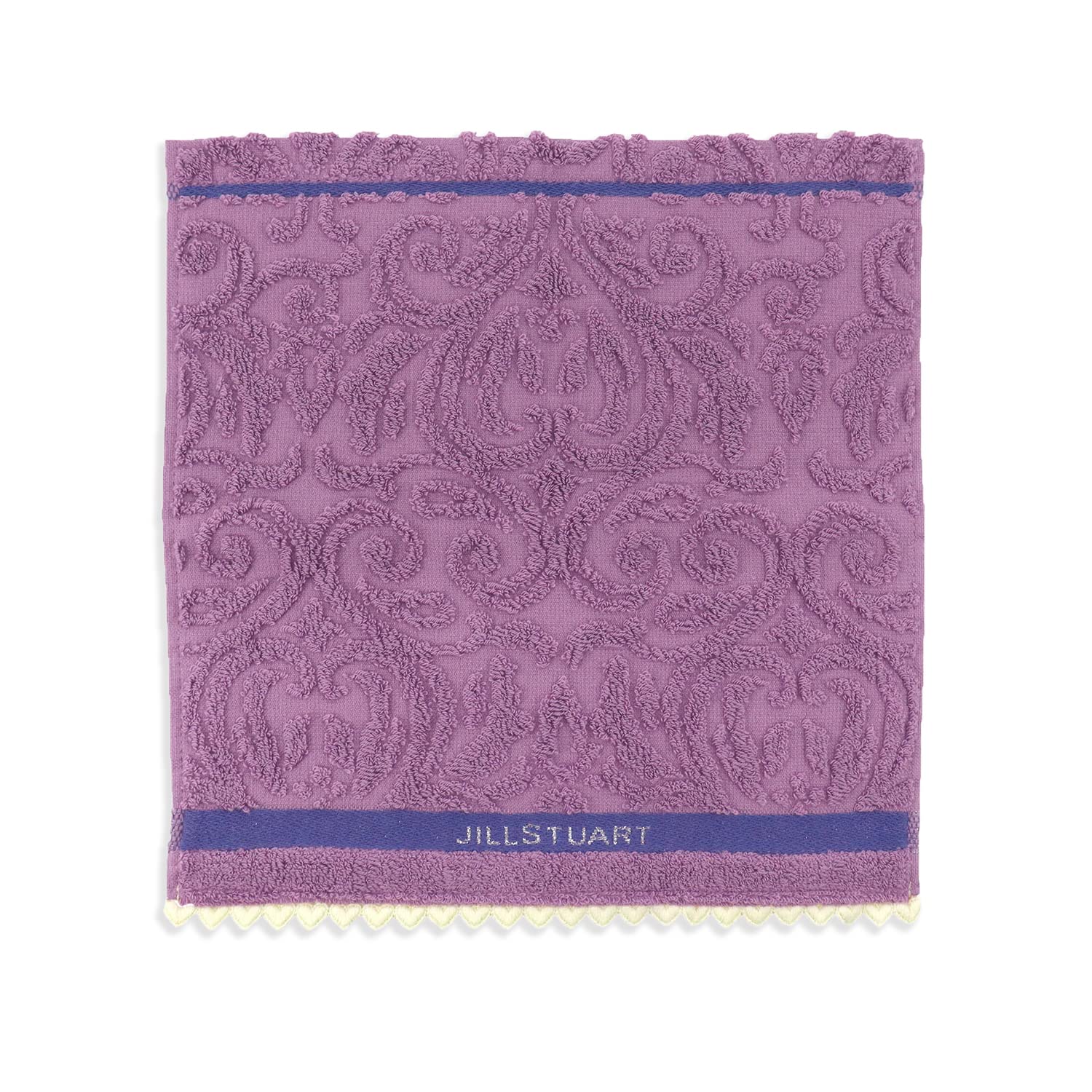 ジルスチュアート JILLSTUART クラシックライン タオルハンカチ パープル フルフィーコットン 58-1550070 約25×25cm