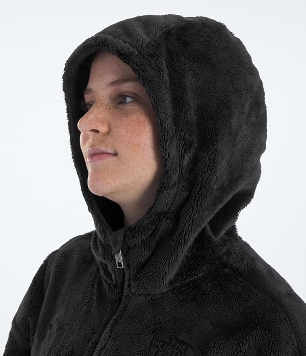 The North Face Girls' Osito Full Zip Hoodie | Fleece Hooded Jacket with Hand Pockets & Durable Ribbed Collar, TNF Black, Medium by The North Face - Image 5