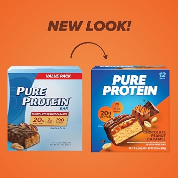 Pure Protein Pure Protein Bar Chocolate Peanut Caramel 12 Bars 1 76 oz 50 g