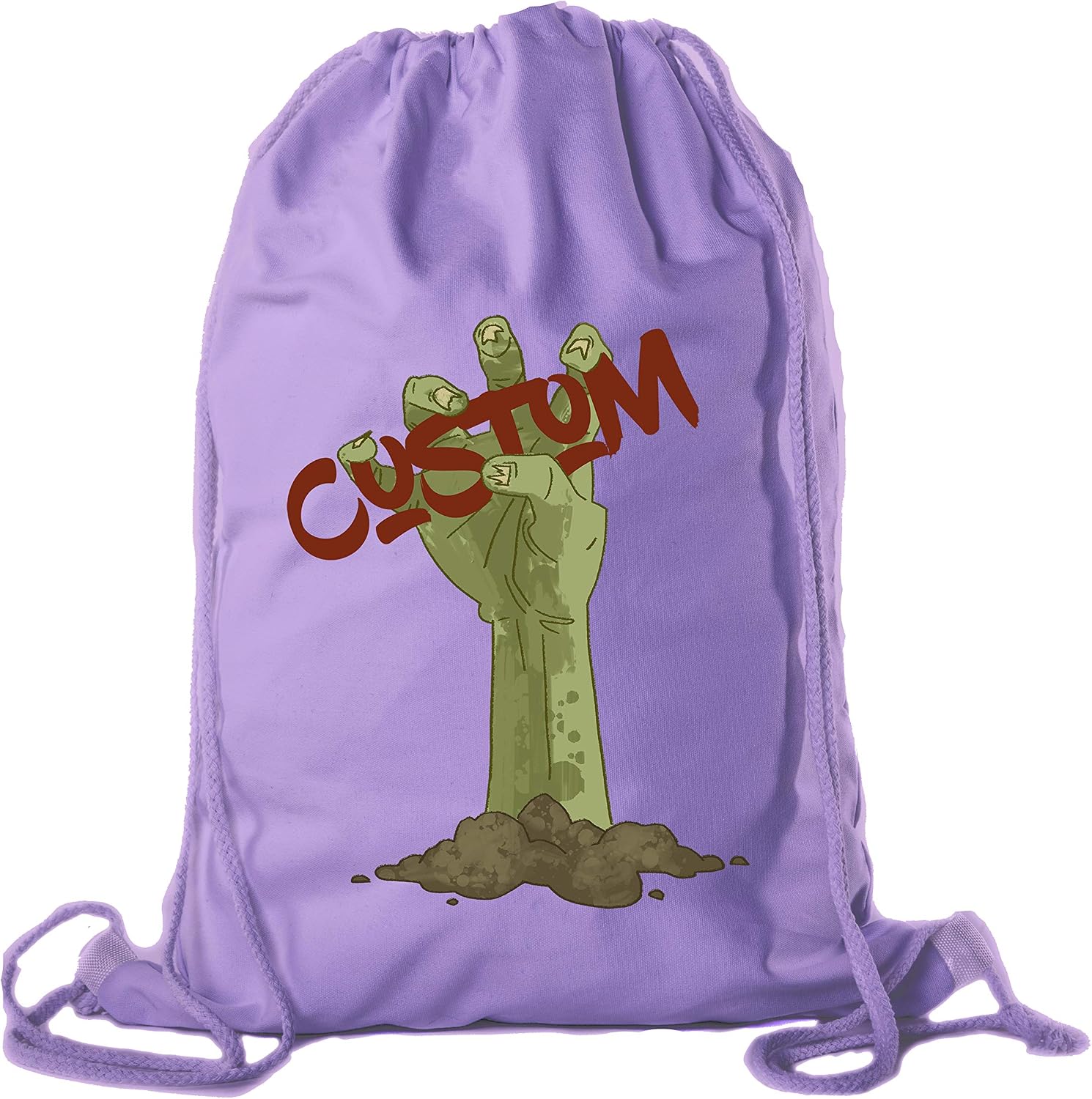 Zombie hand name custom bags, Halloween Treats Bags, Funny Party Cotton Bags