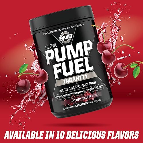 Miniatura 136 de PMD Sports Pump Fuel Ultra Insanity - Polvo y bomba muscular de primera calidad, mayor enfoque, resistencia y recuperación, creatina premium, Mango