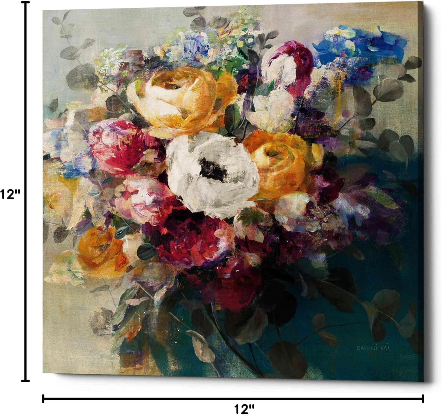 Epic Graffiti 'Fall Bouquet' by Danhui Nai, Canvas Wall Art, 12"x12"