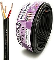 Vista 36 de Cable de alambre y cable nacional – Alambre de cobre premium de 12 AWG de 2 conductores, 50 pies, trenzado Fabricado en EE. UU., chaqueta flexible