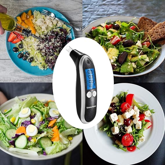 SOYAA Ketone Breath Meter, Digital Keto Tester for Fasting Routine | Digital PPM readout, strip-free breath sampling, reusable mouthpiece setup for keto, low-carb and fasting routine check-ins