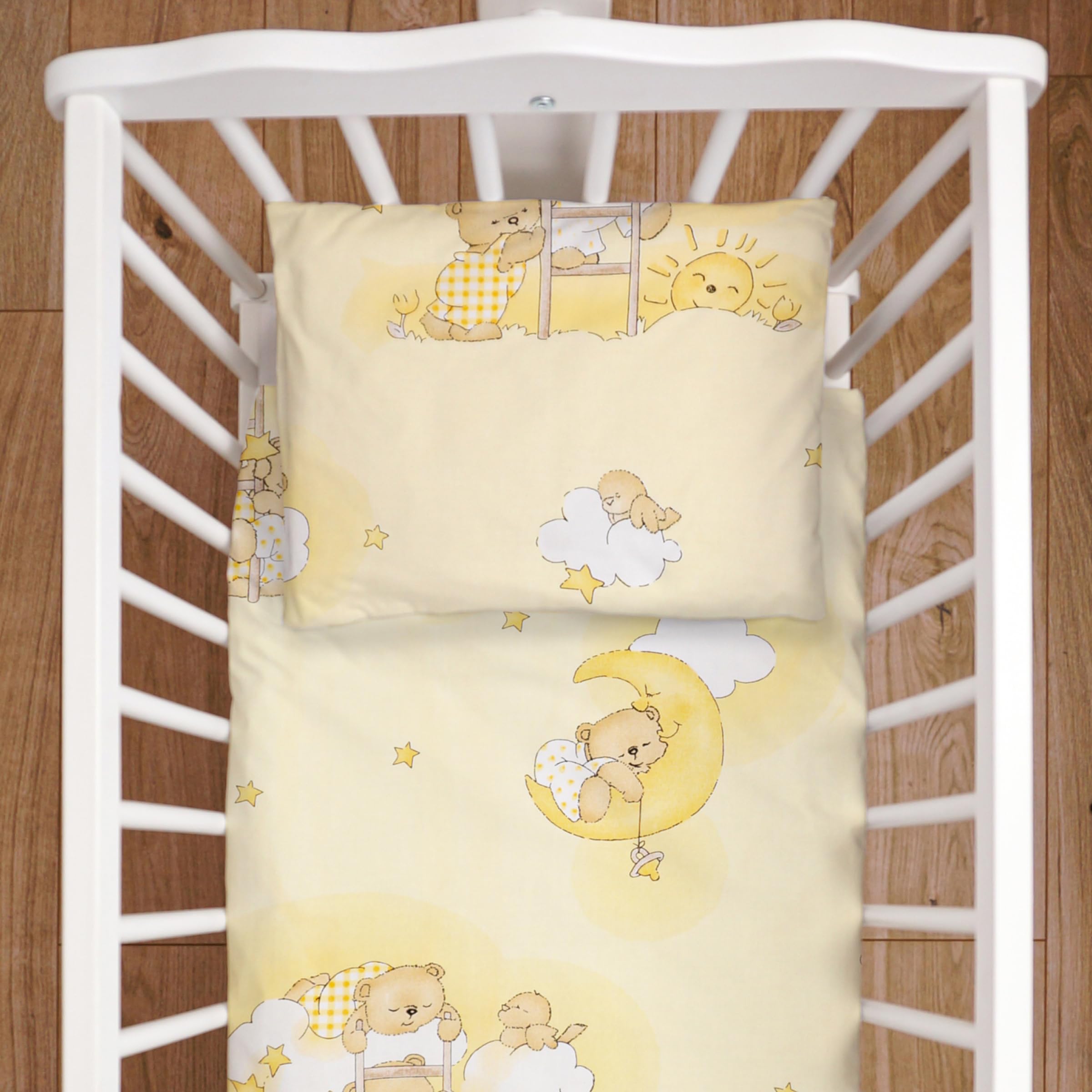 Baby Comfort 4 Piece Toddler Kids Cot Bed Set 120x90 cm Duvet Pillow Duvet Cover Pillowcase 12M+ (Foxes and rabbits) — view 38