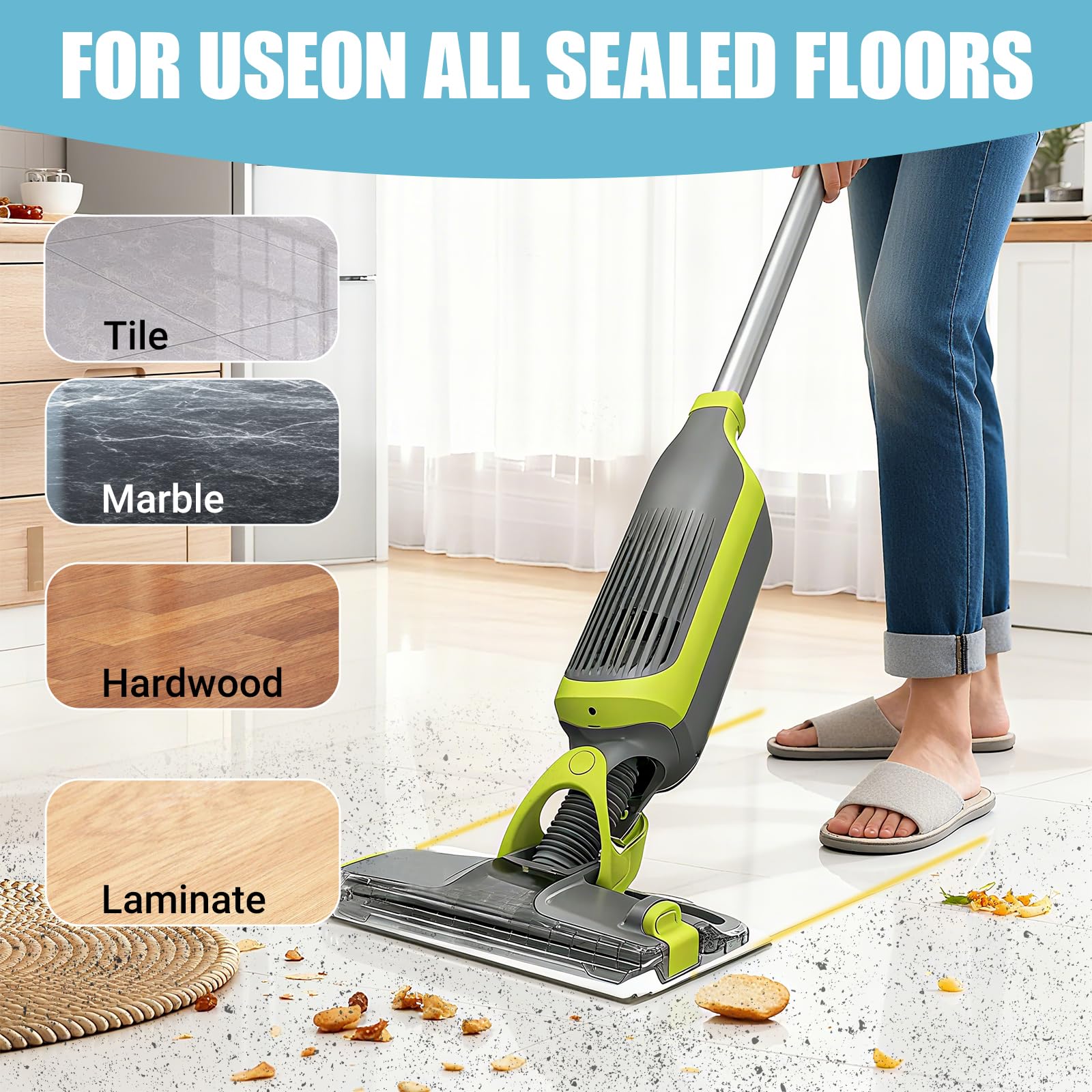 BRJ 40PC Disposable Mopping Pad Refills for Shark VACMOP Pro Hard Floor Vacuum Mop Pads Compatible with VM250 VM251 VM252 VM200 VC205 QM250 VM190 VM200P12 VMP30 - 3