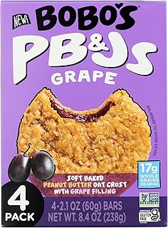 Bobos Oat Bars Bar PB&J's Grape 4Pk 8.4 OZ