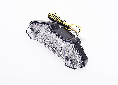 Miniatura 3 de TP - Luz trasera de freno LED para motocicleta, lente transparente con señal de giro integrada para Yamaha 2017-2020 FZ-10, MT-10, 2014-2016 FZ09,