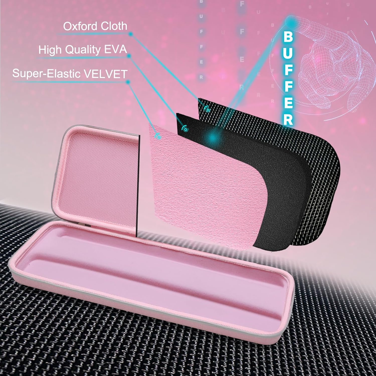 XANAD Hard Case for Logitech MX Keys/MX Keys Advanced MIC Wireless Illuminated Keyboard(Pink)