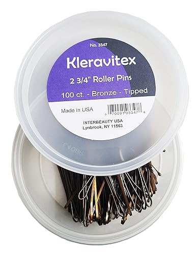 Miniatura 2 de Kleravitex Pinzas de pelo Bobby jumbo de 2.75 pulgadas, con punta de bronce para mujer, perfectas para rodillos, pasadores de pelo para boda y