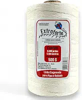 Extraforte Linha para Pipa e Rabiola, 6000 Jardas, 5584 Metros, 500g, Branco