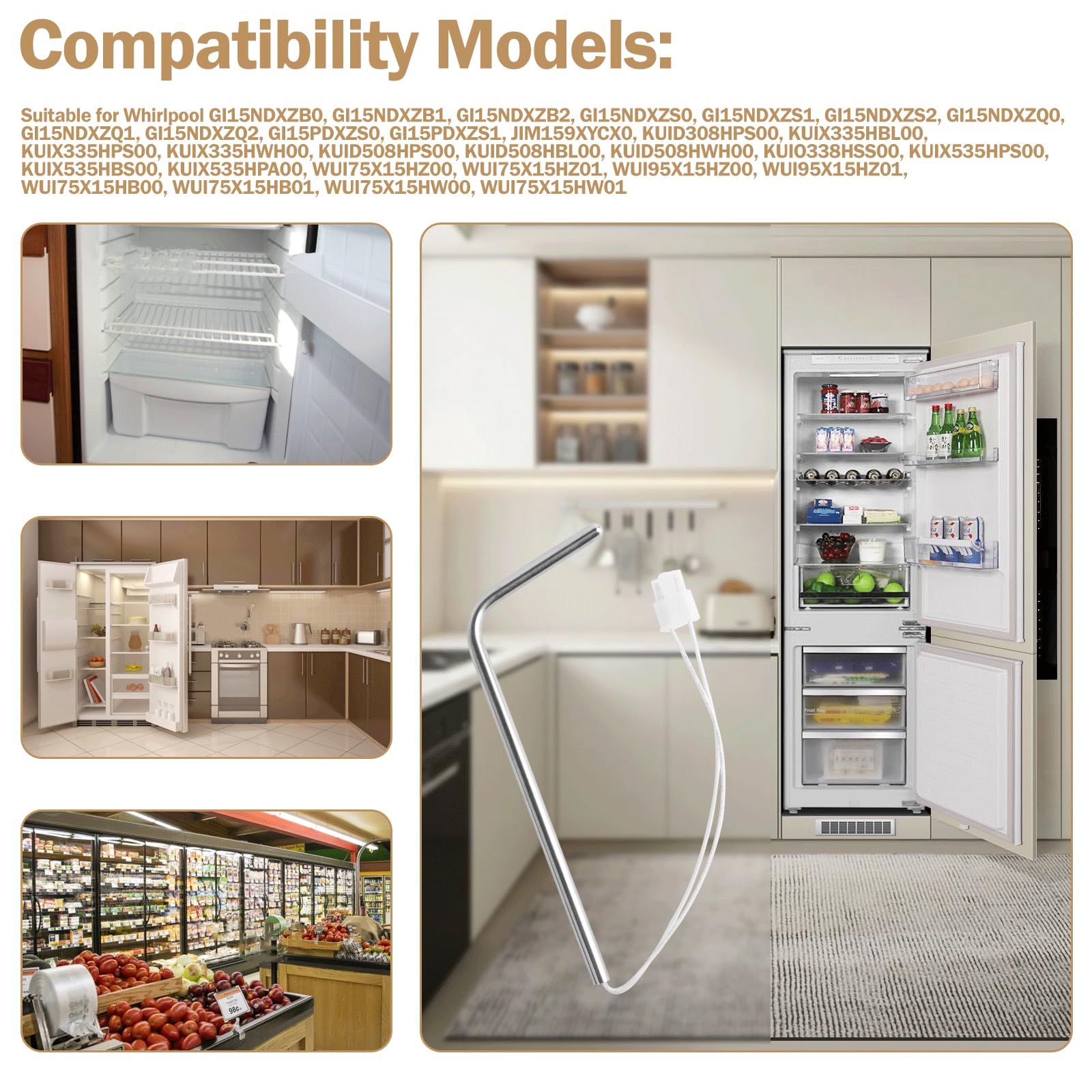 W10511923 Ice Maker Bin Temperature Sensor Thermistor - View #3