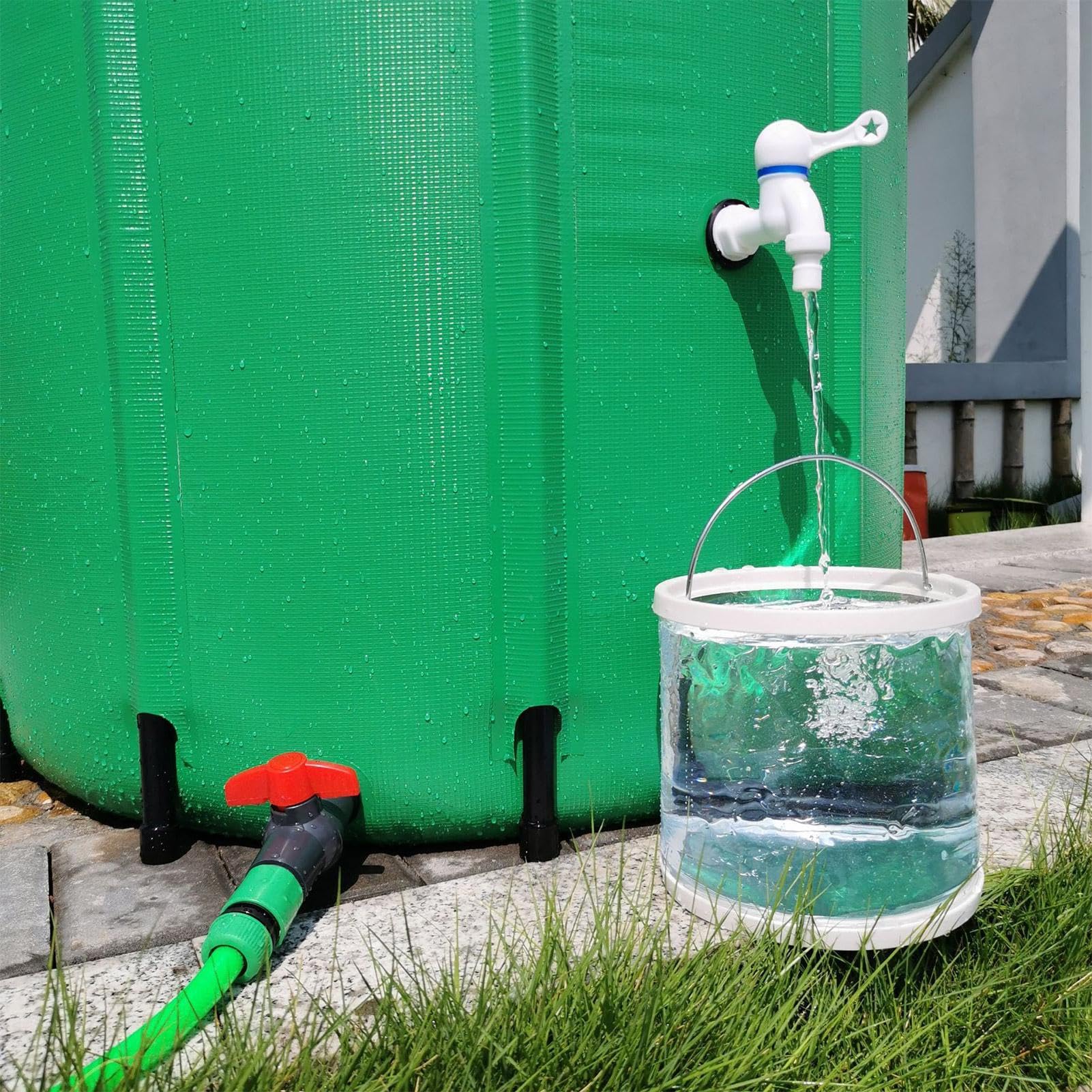 Barril de recolección de Agua de Lluvia,Barril de Lluvia portátil Agua de | Tanque de almacenamiento de agua retráctil para riego de jardines, mantenimiento de césped, lim