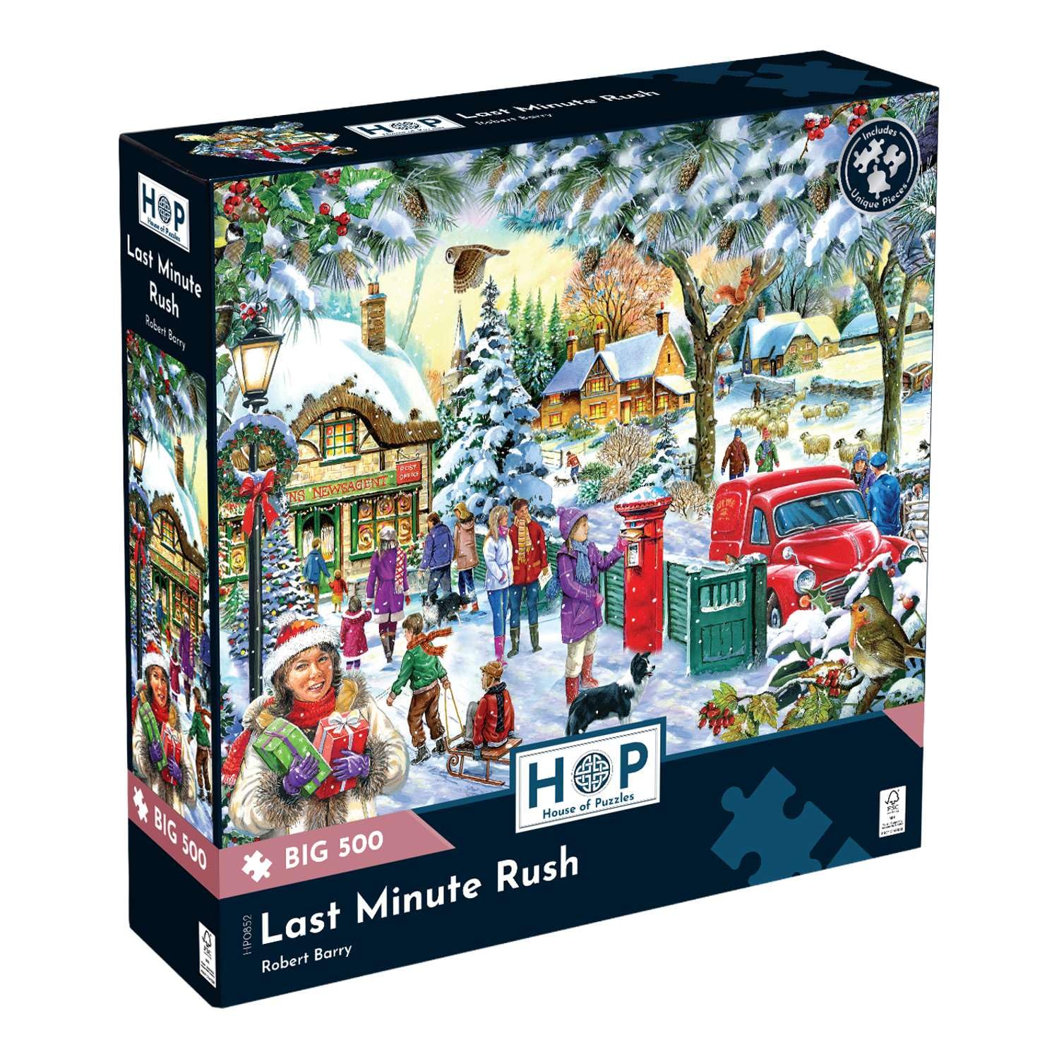 The House of Puzzles Last Minute Rush BIG 500 Puzzle | Christmas Jigsaw