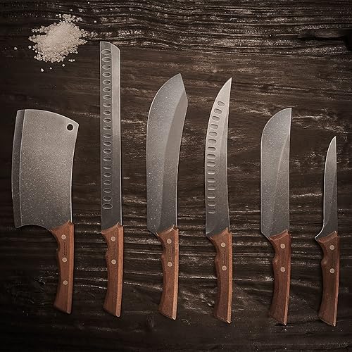 Miniatura 3 de Tramontina Churrasco Black Black Blade Stainless Carving Knife 250mm Best Design for Outdoor Use Gyu Knife Stainless Steel Blade Wood Handle Made in