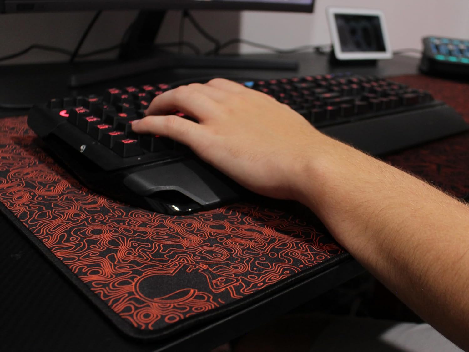 CrashPad XXL Gaming Mouse Pad - 36" x 16" - Thick Extended Gaming Desk Mat (Lavender)