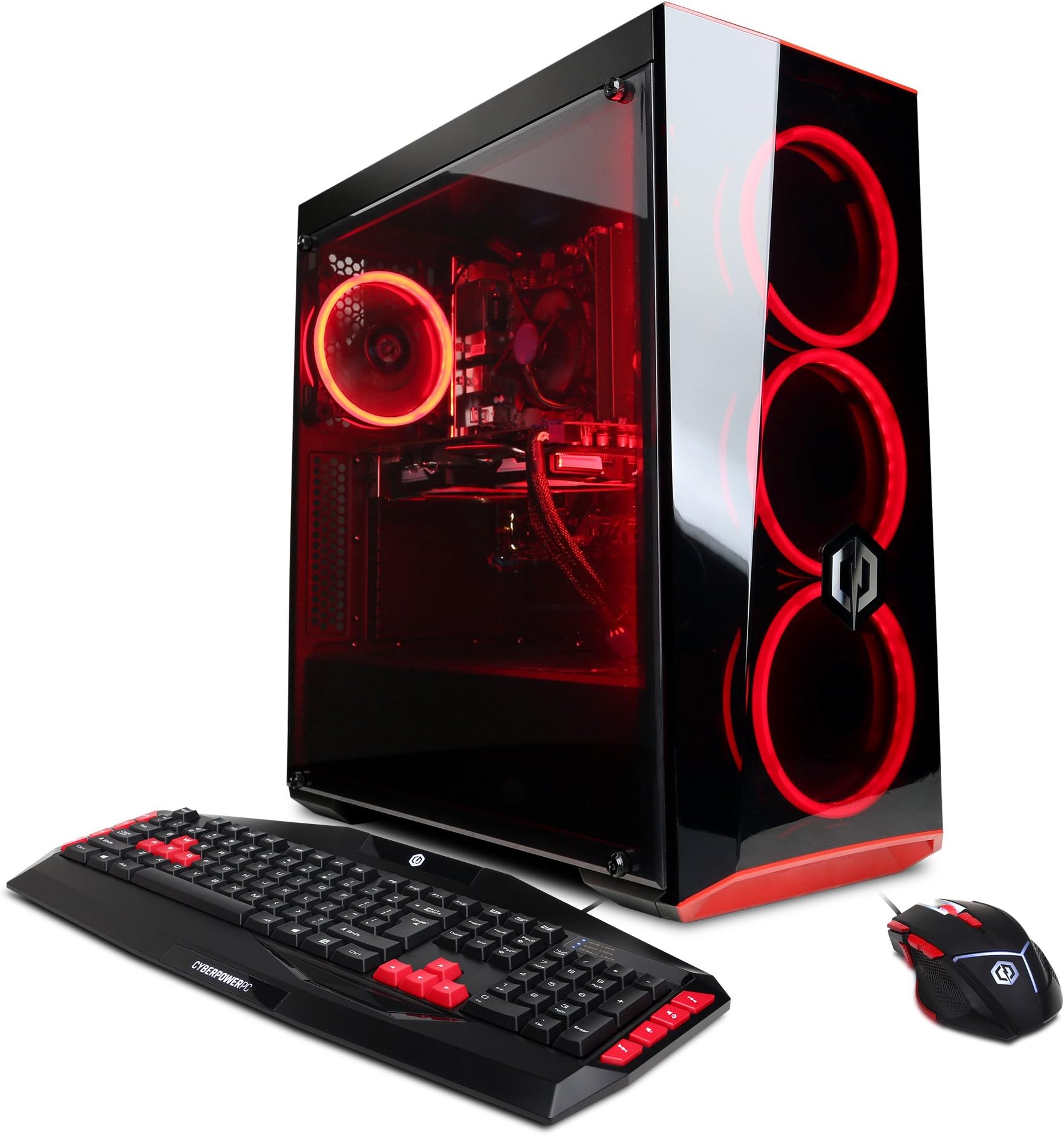 CYBERPOWERPC Gamer Xtreme VR GXiVR8160A Gaming PC (Intel i7-8700K 3.7GHz, 16GB DDR4, NVIDIA GeForce GTX 1070 8GB, 240GB SSD+2TB HDD & Win10 Home) Black