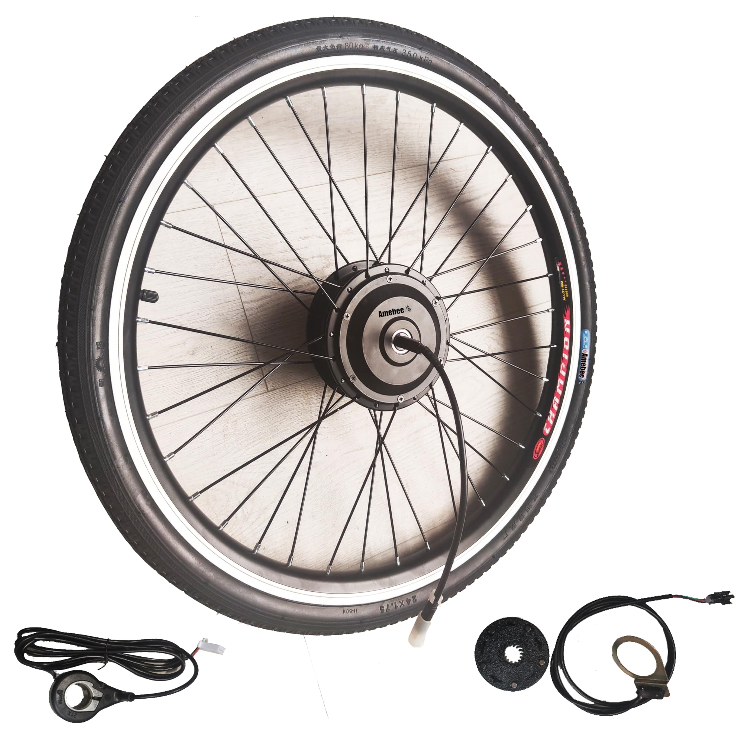Street Legal Fat Tire ENVO KIT Vélo Électrique 500W KIT de Conversion Complet Moteur Moyeu avant, Batterie Downtube Li-Ion LCD 26x4in Pneu Neige Ou Plage (Jante 26 Po Fat