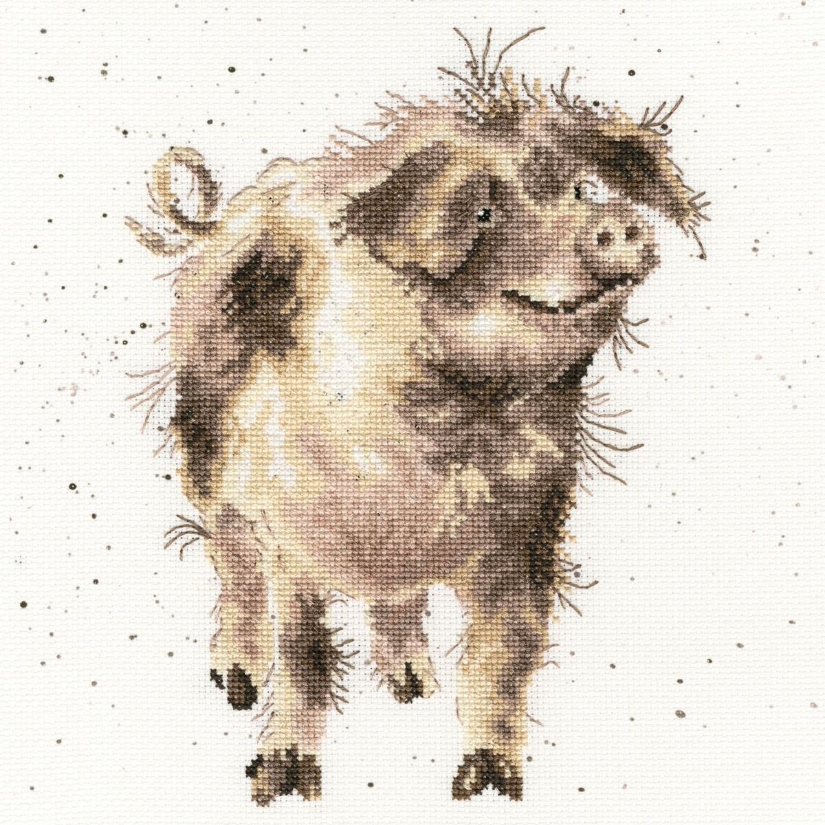 Bothy Threads Pastels Cross Stitch Kit - Wrendale Designs - Truffles And Trotters
