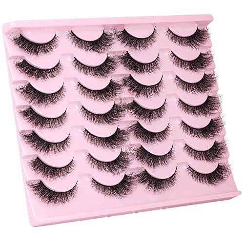 Miniatura 8 de Pestañas Postizas de Aspecto Natural Pestañas de Visón Sintético Wispy Pestañas de Ojo de Zorro que Parecen Extensiones Pestañas de Visón 3D
