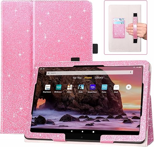 DMLuna - Funda delgada para tablet Tienda Fire HD 10 y 10 Plus de 11 generación 2021, de piel sintética de alta calidad, con función atril,