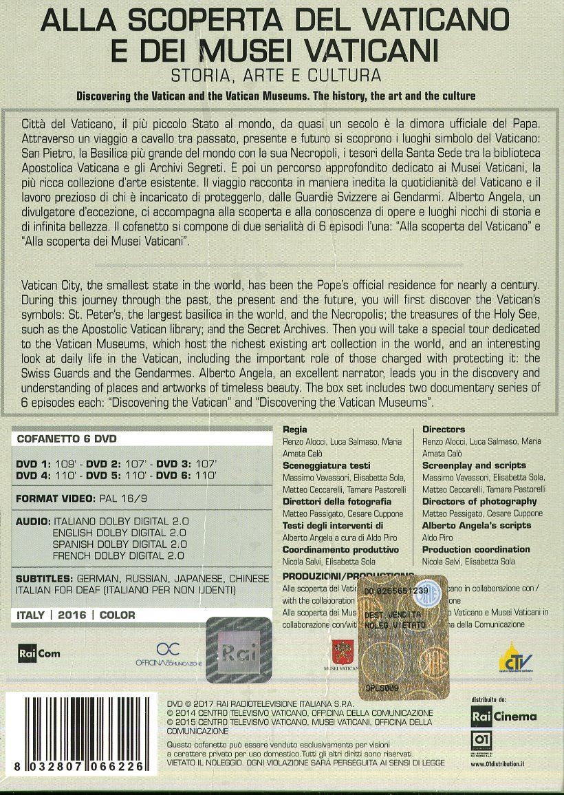 Alla Scoperta Del Vaticano E Alla Scoperta Dei Musei Vaticani (Box 6 Dvd)