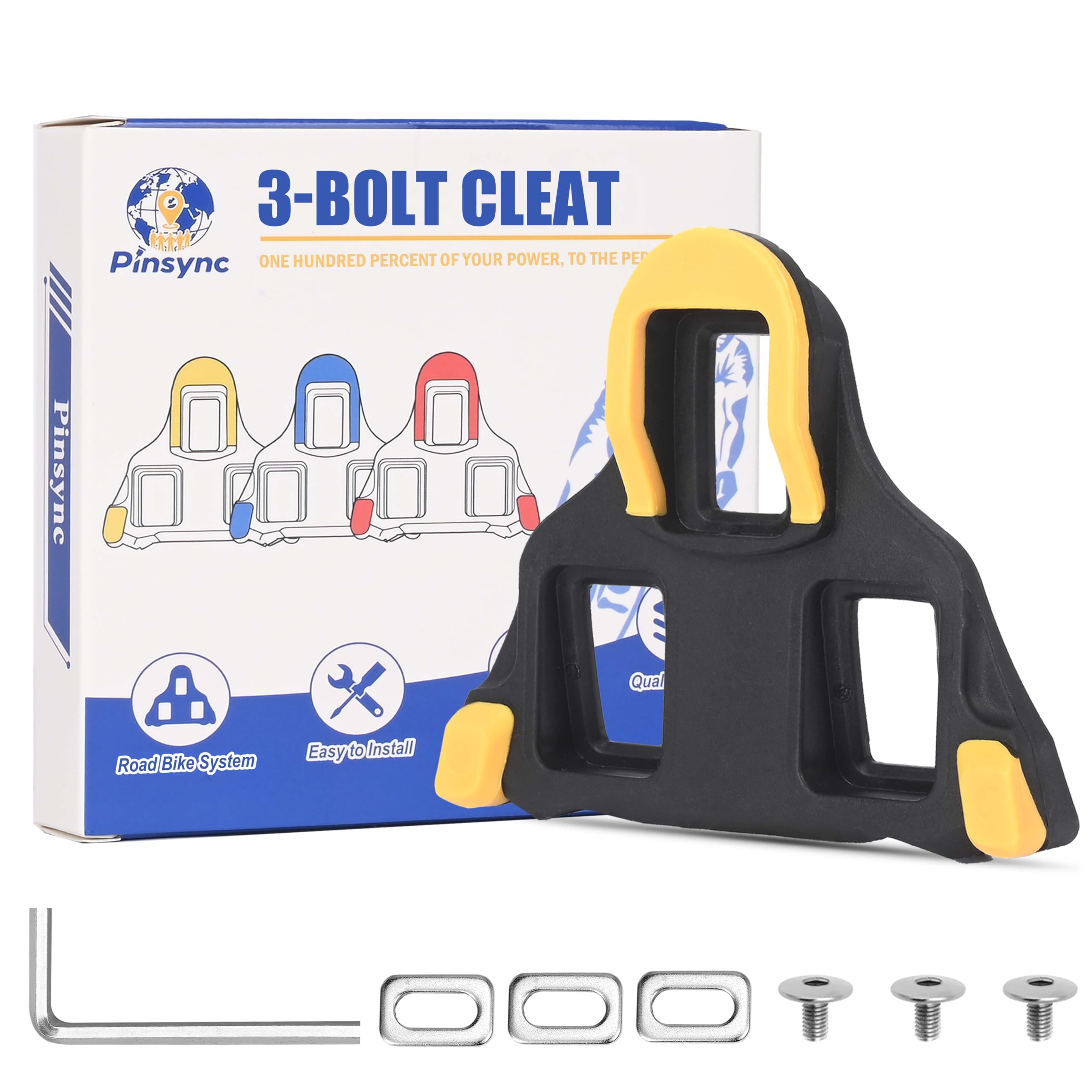 Road Cycling Cleats Compatible with SPD-SL Pedals 6° Float