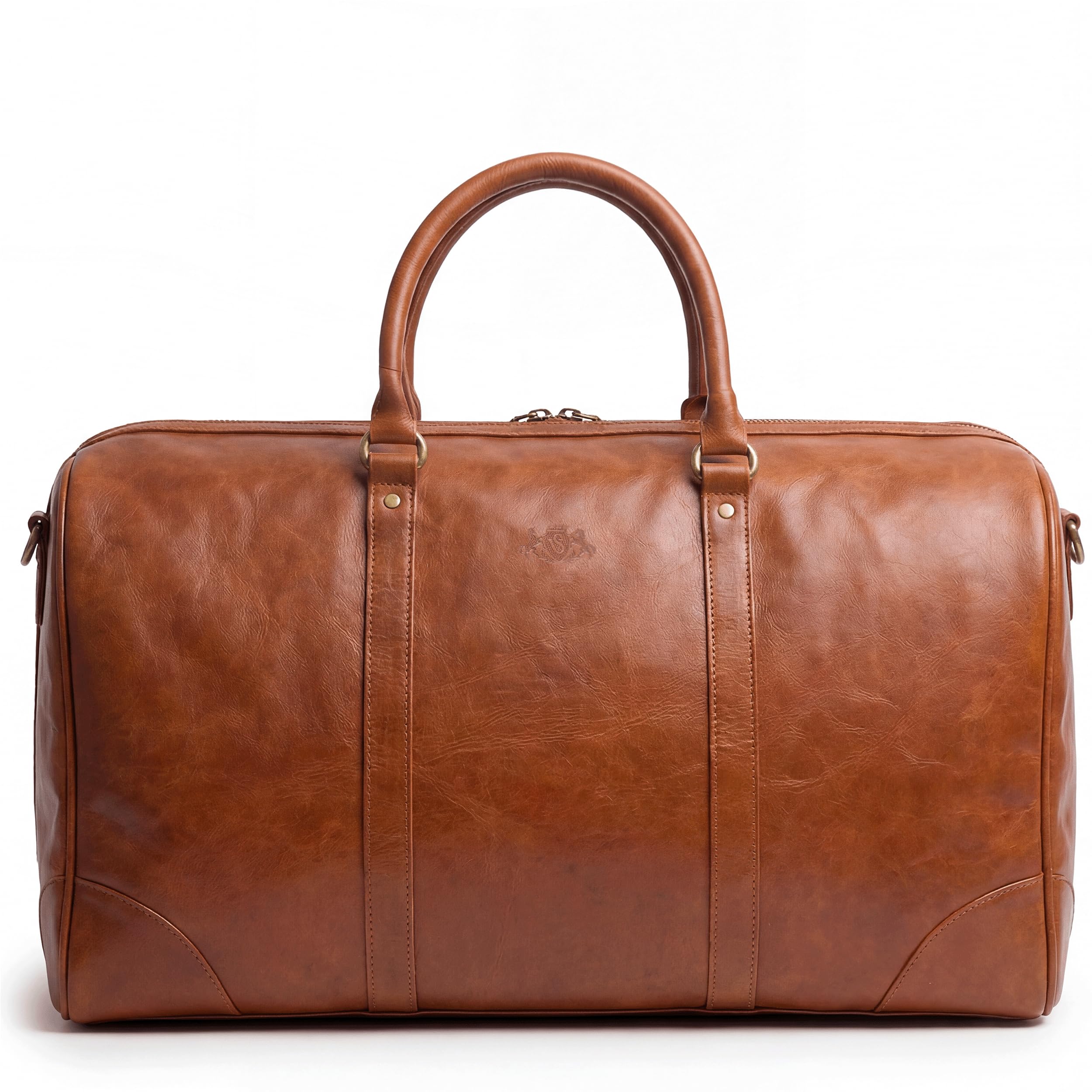 SID & VAIN große Weekender echt Leder - Sporttasche Berlin groß - Reisetasche Handgepäck mit Schultergurt - Ledertasche Herren und Damen braun handgefertigt