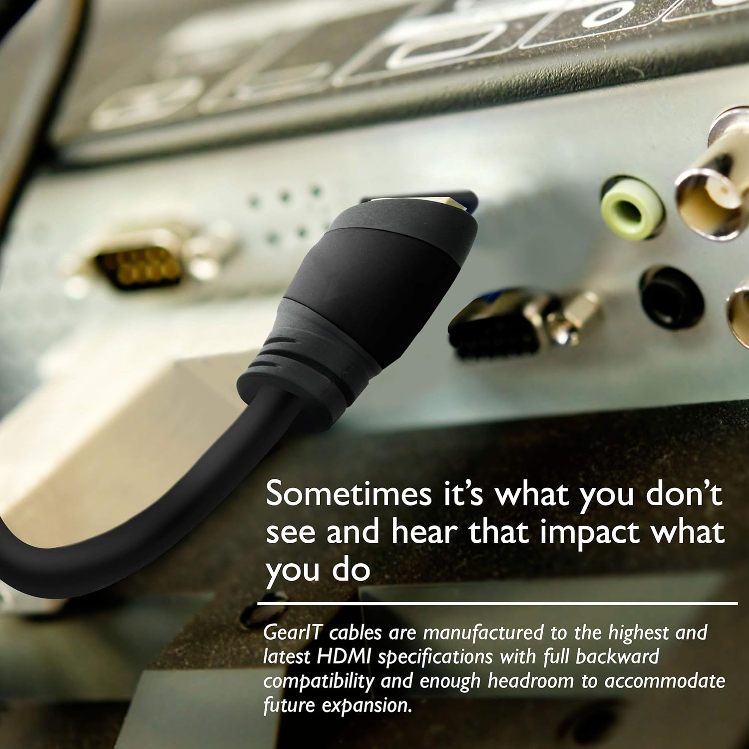 10 Ft HDMI Cable, GearIT 5-Pack Pro Series HDMI Cable 10 Feet High Speed Ethernet 4K Resolution 3D Video and ARC Audio Return Channel HDMI Cable, Black