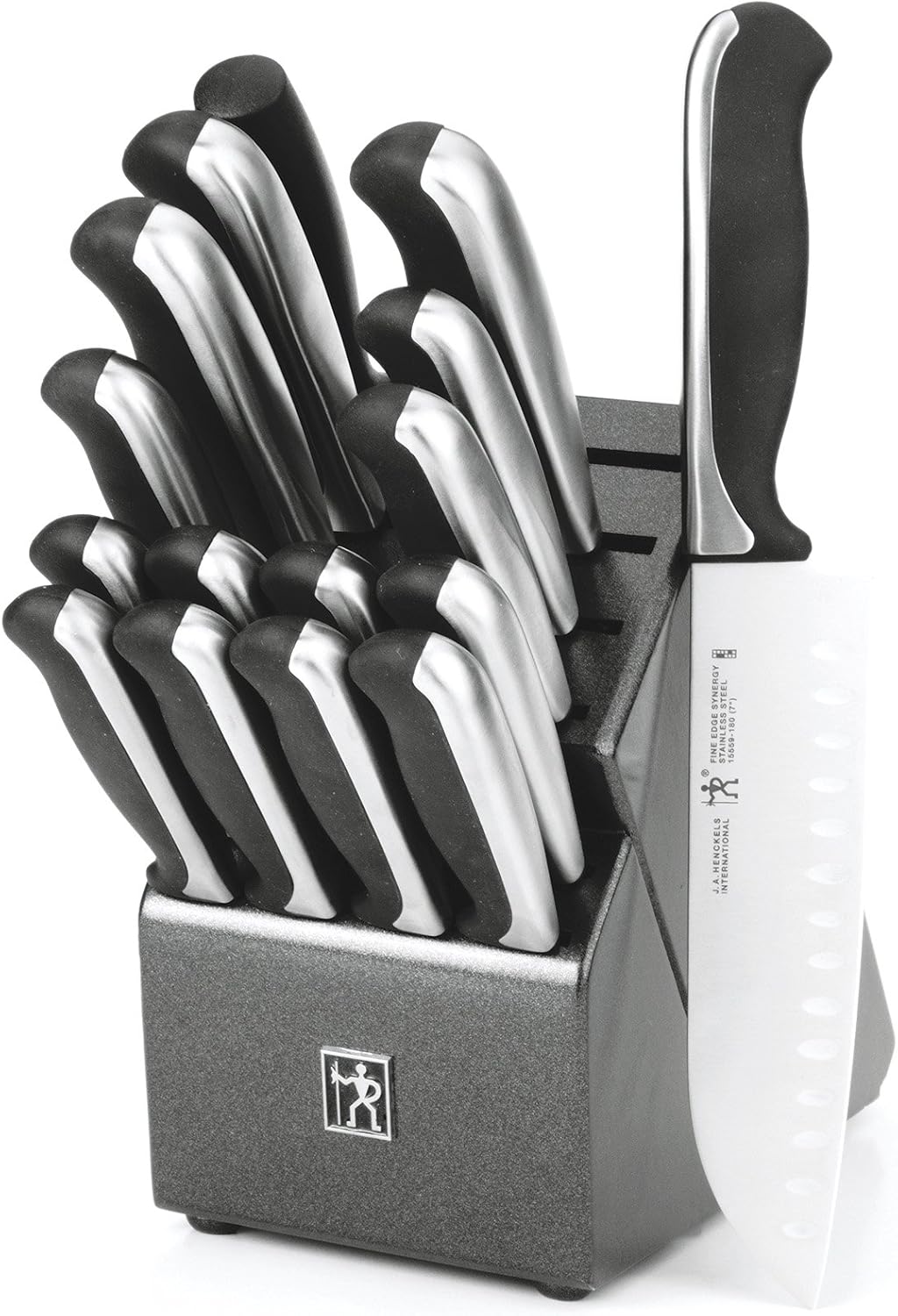 HENCKELS Fine Edge Synergy Knife Block Set, 17 Piece, Black Buy