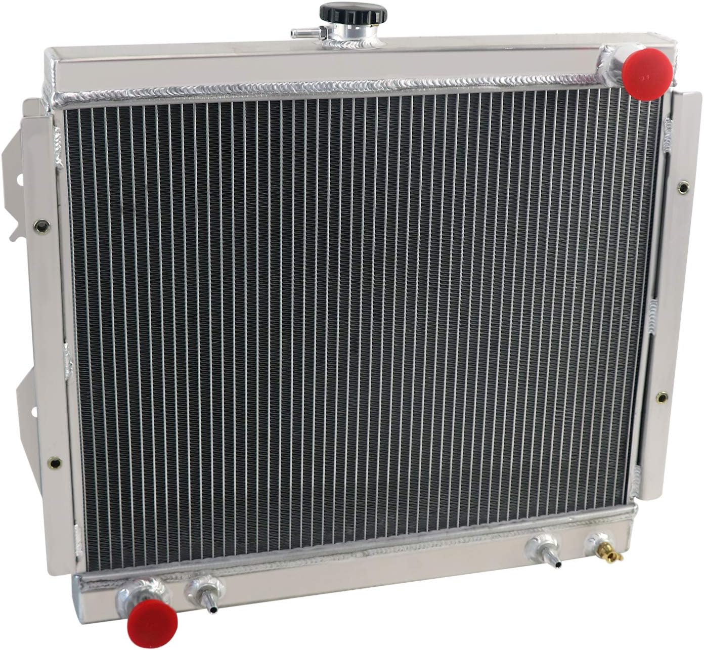 Aluminum Radiators for 1984-1995 Toyota Pickup 4 Runner SR5 DLX 2.4 L4 Engine, 2 Row Radiators with Electric Fan Shroud Thermostat Kit 1985 1986 1987 1988