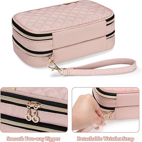 Miniatura 5 de Yarwo Estuche de viaje enfriador de insulina con 2 paquetes de hielo, organizador aislado para diabéticos de doble capa, bolsa portátil para