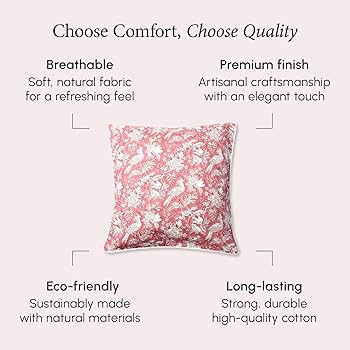 Amazon.com: CPC 100% Cotton Throw Pillow Covers 20x20 Inch