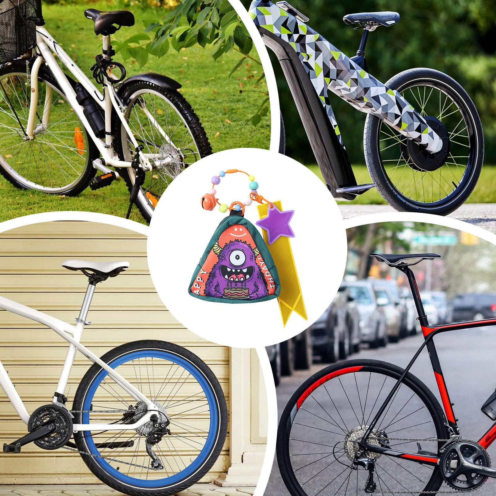 Borsa da bicicletta piccola per bicicletta, borsa per riporre chiavi, auricolari, carte