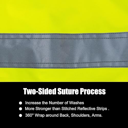 Miniatura 2 de PALAMLY Chaquetas de alta visibilidad para mujer, con capucha, impermeable, ANSI Clase 2, reflectante, alta visibilidad, seguridad y construcción,