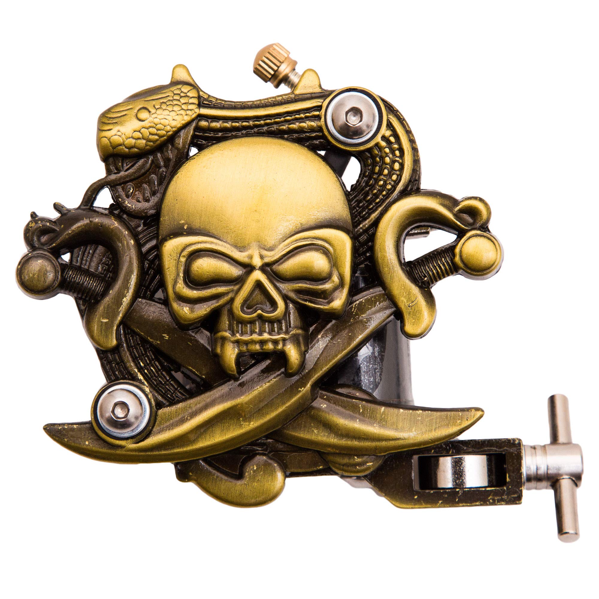 ava line art skull tattoo machine (copper)