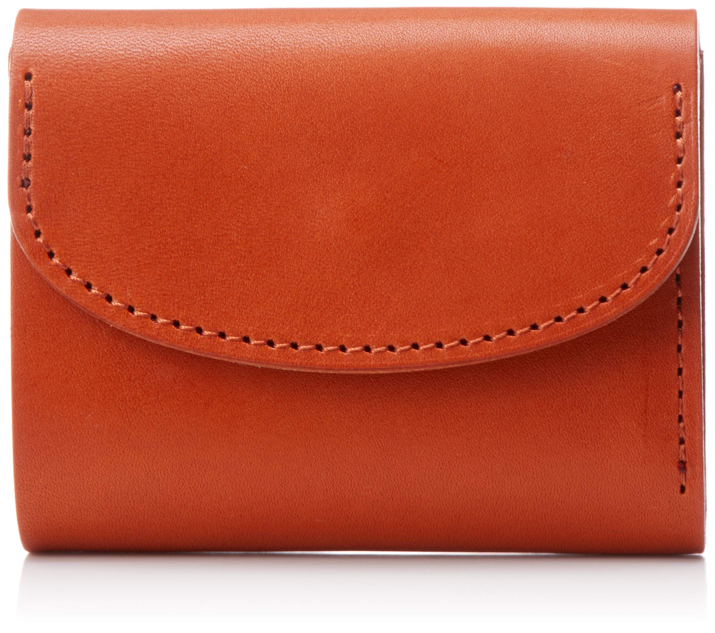 Amazon | [リアルクロスレザー] 牛革二つ折り財布 TDSG-1019 オレンジ