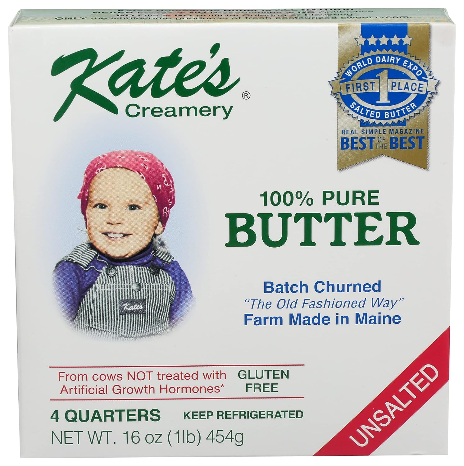 KATES BUTTER Homemade Unsalted Butter, 16 OZ